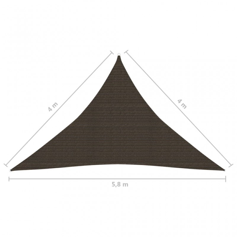 Πανί Σκίασης Καφέ 4 x 4 x 5,8 μ. από HDPE 160 γρ./μ²