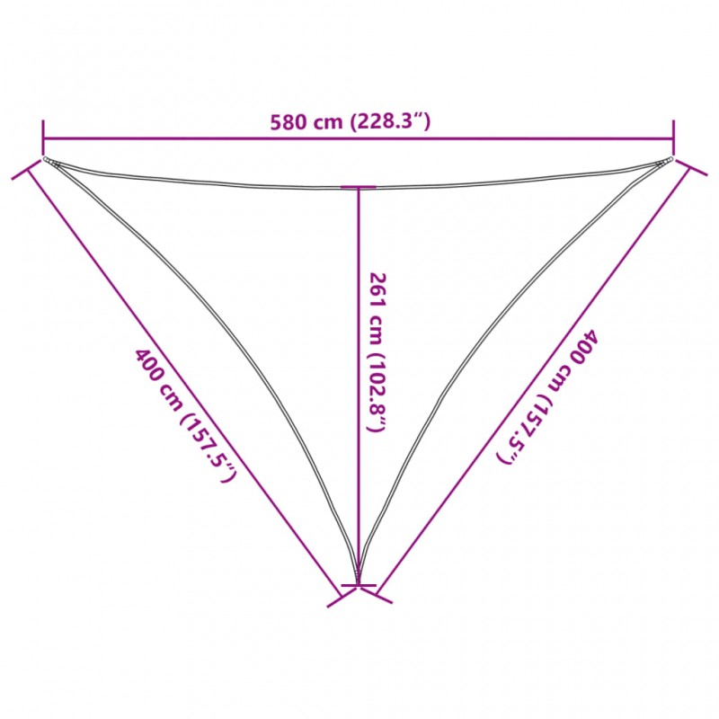 Πανί Σκίασης Καφέ 4 x 4 x 5,8 μ. από HDPE 160 γρ./μ²