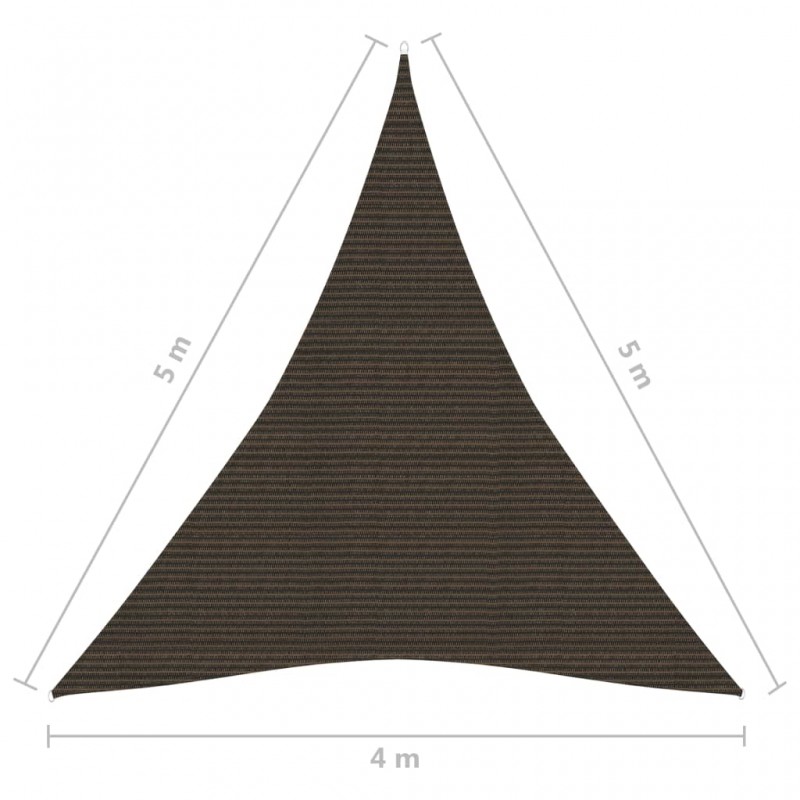 Πανί Σκίασης Καφέ 4 x 5 x 5 μ. από HDPE 160 γρ./μ²