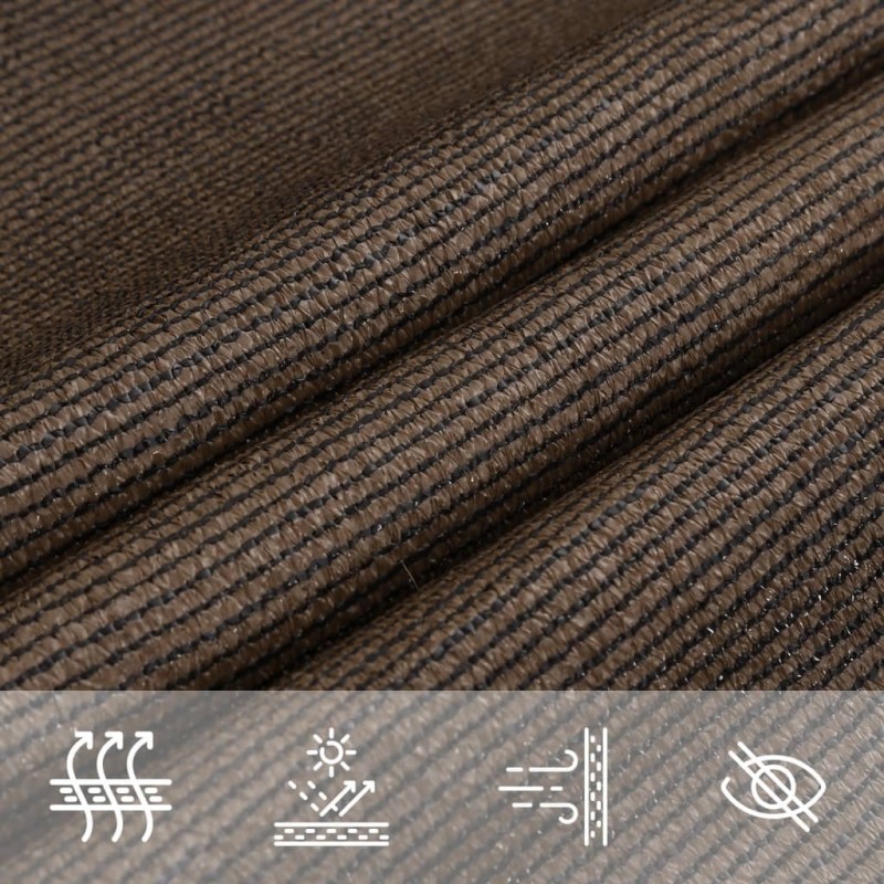 Πανί Σκίασης Καφέ 4 x 5 x 5 μ. από HDPE 160 γρ./μ²