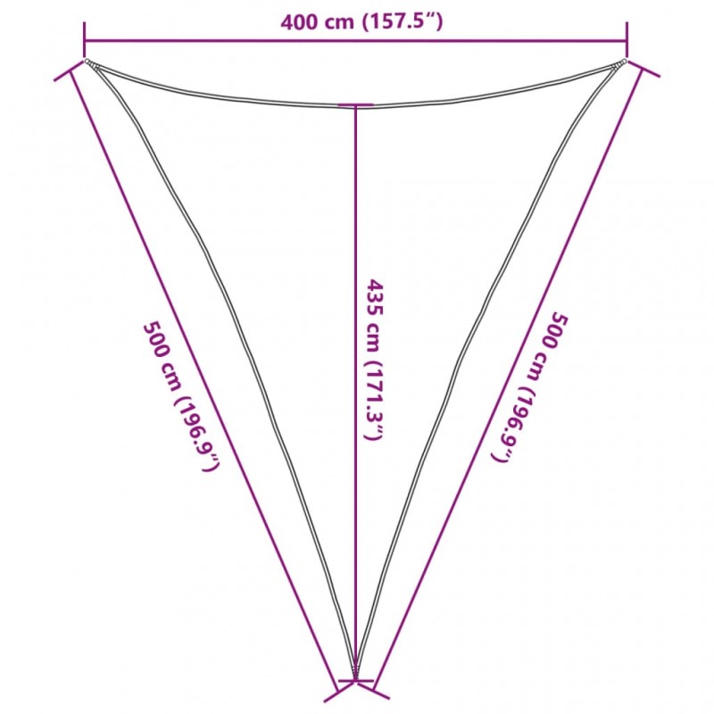 Πανί Σκίασης Καφέ 4 x 5 x 5 μ. από HDPE 160 γρ./μ²