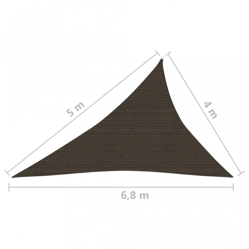 Πανί Σκίασης Καφέ 4 x 5 x 6,8 μ. από HDPE 160 γρ./μ²