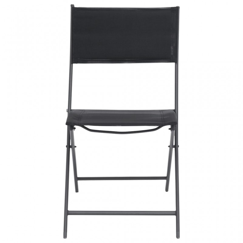 Καρέκλες Εξωτερικού Χώρου Πτυσσόμενες 2 τεμ. Ατσάλι/Textilene