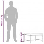 Υποπόδιο Τμηματικό Γκρι από Συνθετικό Ρατάν με Μαξιλάρι