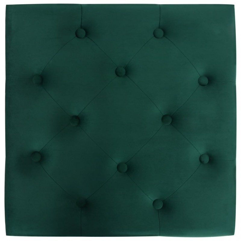 Σκαμπό / Υποπόδιο Σκούρο Πράσινο 60 x 60 x 36 εκ. Βελούδινο