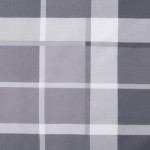 Μαξιλάρια Καρέκλας Κήπου 4 τεμ. Γκρι Καρό 50x50x4εκ. Υφασμάτινα