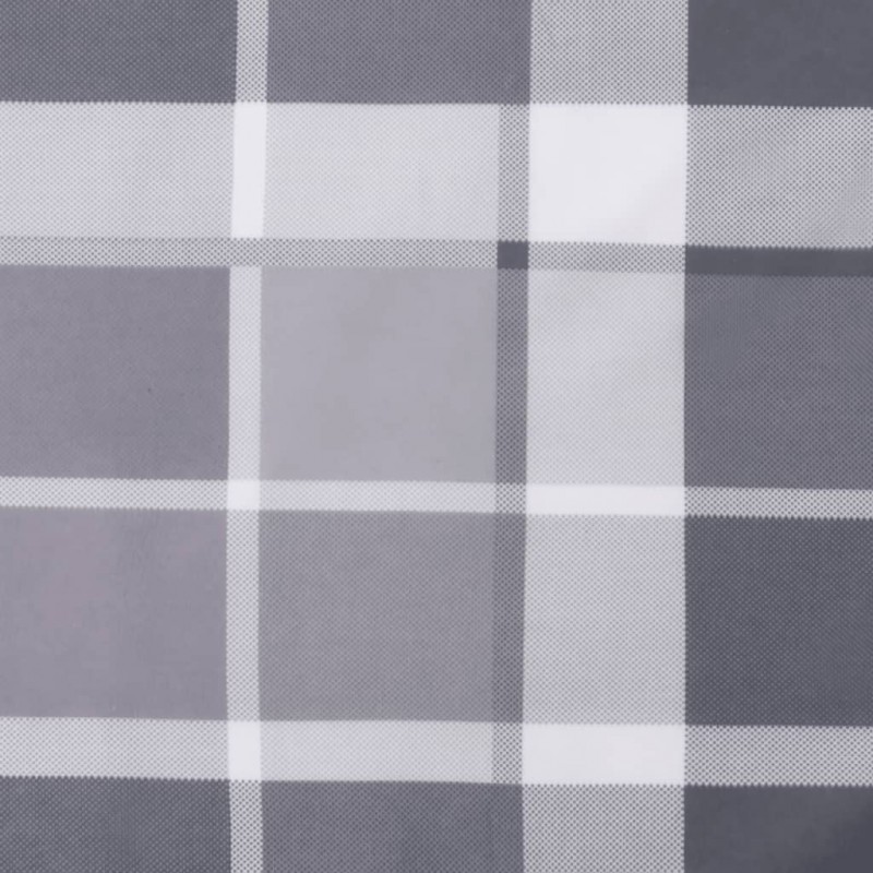 Μαξιλάρια Καρέκλας Κήπου 4 τεμ. Γκρι Καρό 50x50x4εκ. Υφασμάτινα