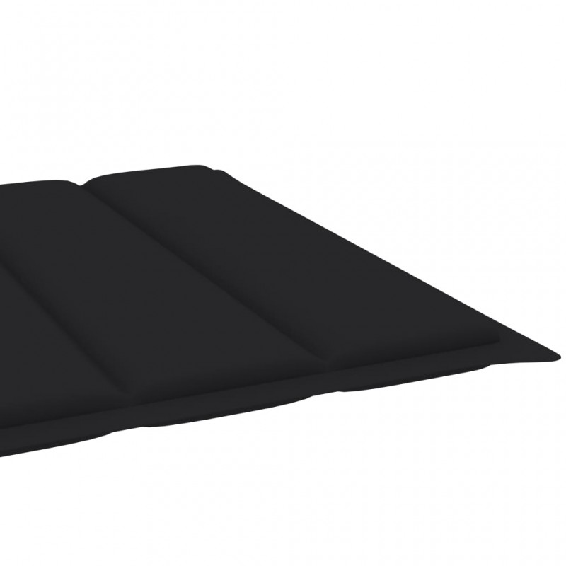 Μαξιλάρι ξαπλώστρας μαύρο υφασμάτινο 60x200x3 εκ