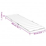 Μαξιλάρι ξαπλώστρας μαύρο υφασμάτινο 60x200x3 εκ