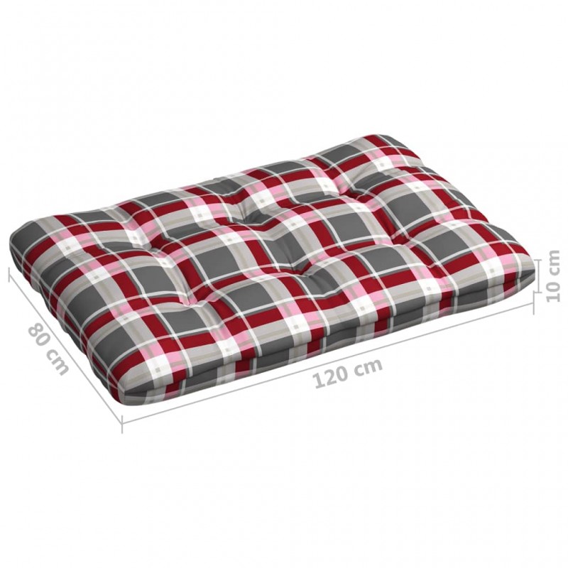 Μαξιλάρι καναπέ κόκκινο καρό 120x80x10 εκ