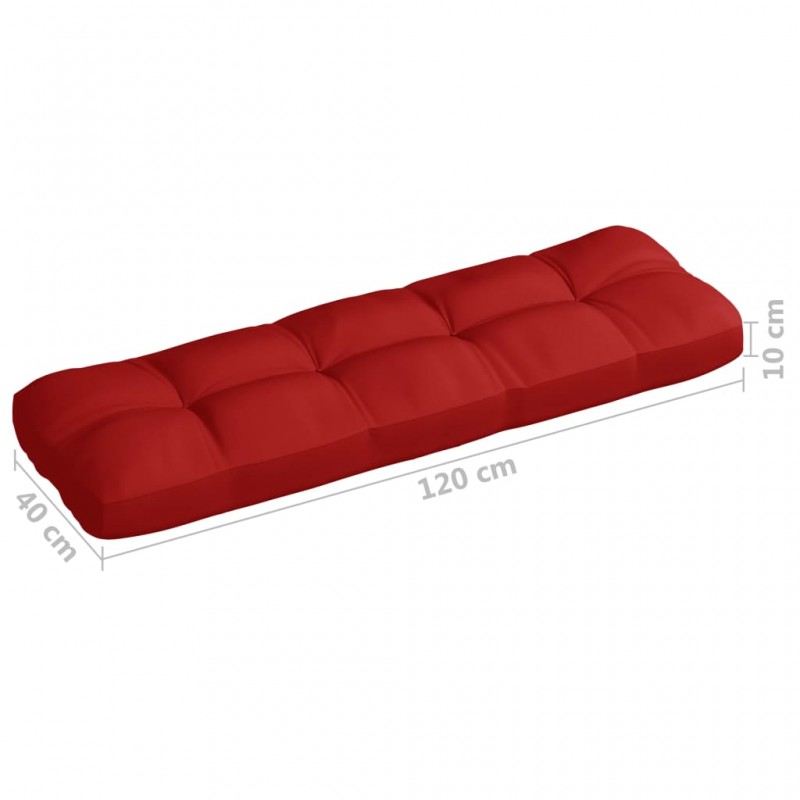 Μαξιλάρι καναπέ παλέτας κόκκινο 120x40x12 εκ