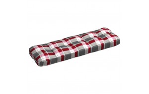 Μαξιλάρι καναπέ κόκκινο καρό 70x40x10 εκ