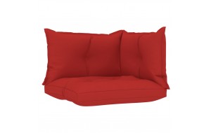 Μαξιλάρια καναπέ 3 τεμ. Κόκκινα Υφασμάτινα