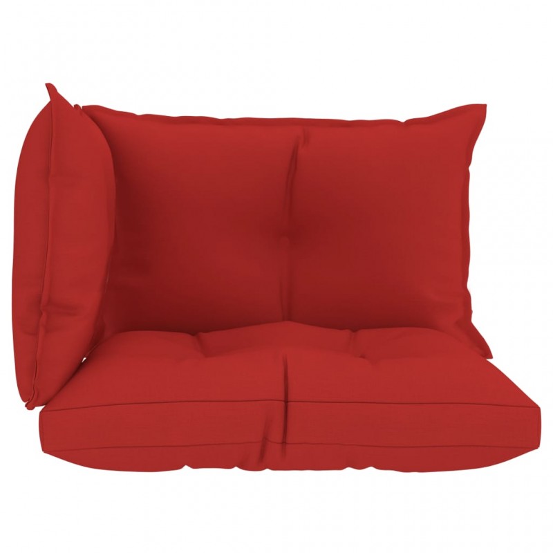 Μαξιλάρια καναπέ 3 τεμ. Κόκκινα Υφασμάτινα