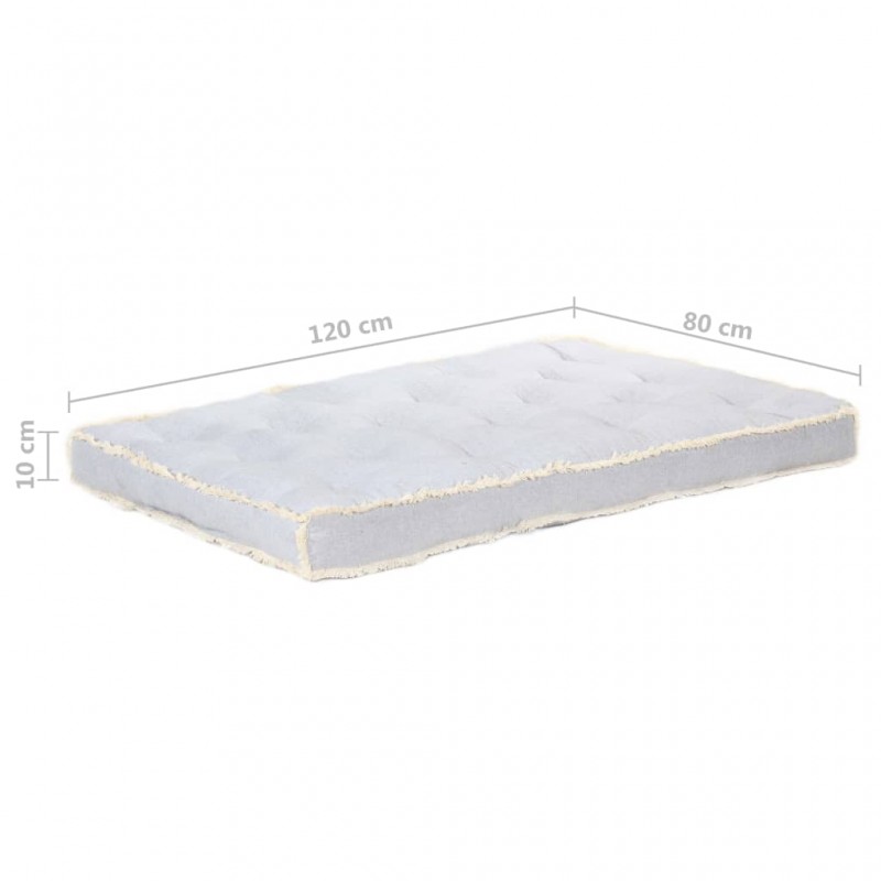 Μαξιλάρι καναπέ γκρι 120x80x10 εκ