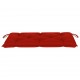 Μαξιλάρι για παγκάκι καναπέ κήπου κόκκινο υφασμάτινο 100x50x7 εκ