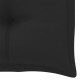 Μαξιλάρι για παγκάκι καναπέ κήπου μαύρο υφασμάτινο 100x50x7 εκ