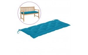 Μαξιλάρι για παγκάκι καναπέ κήπου γαλάζιο υφασμάτινο 120x50x7 εκ