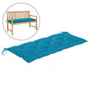Μαξιλάρι για παγκάκι καναπέ κήπου γαλάζιο υφασμάτινο 120x50x7 εκ