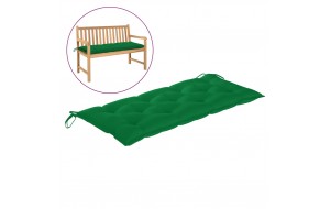 Μαξιλάρι για παγκάκι καναπέ κήπου πράσινο υφασμάτινο 120x50x7 εκ