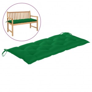 Μαξιλάρι για παγκάκι καναπέ κήπου πράσινο υφασμάτινο 120x50x7 εκ