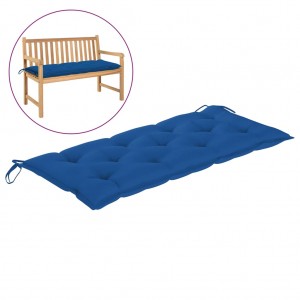 Μαξιλάρι για παγκάκι καναπέ κήπου μπλε υφασμάτινο 120x50x7 εκ