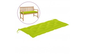 Μαξιλάρι για παγκάκι καναπέ κήπου φωτεινό πράσινο υφασμάτινο 120x50x7 εκ