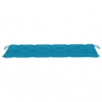 Μαξιλάρι για παγκάκι καναπέ κήπου γαλάζιο υφασμάτινο 150x50x7 εκ