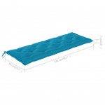 Μαξιλάρι για παγκάκι καναπέ κήπου γαλάζιο υφασμάτινο 150x50x7 εκ