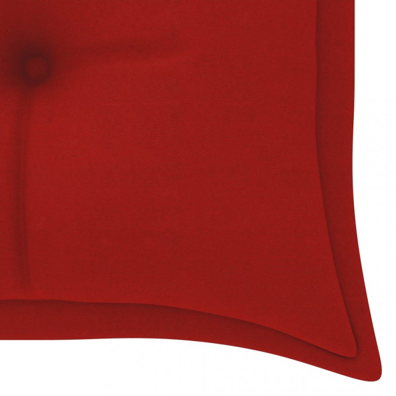 Μαξιλάρι για παγκάκι καναπέ κήπου κόκκινο υφασμάτινο 150x50x7 εκ