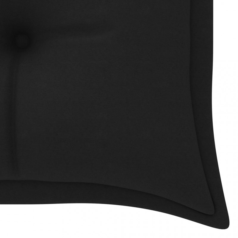 Μαξιλάρι για παγκάκι καναπέ κήπου μαύρο υφασμάτινο 150x50x7 εκ