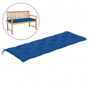 Μαξιλάρι για παγκάκι καναπέ κήπου μπλε υφασμάτινο 150x50x7 εκ