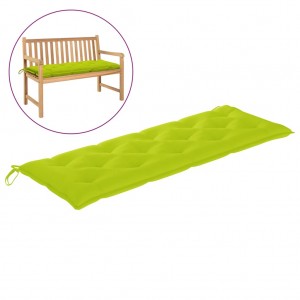 Μαξιλάρι για παγκάκι καναπέ κήπου φωτεινό πράσινο υφασμάτινο 150x50x7 εκ