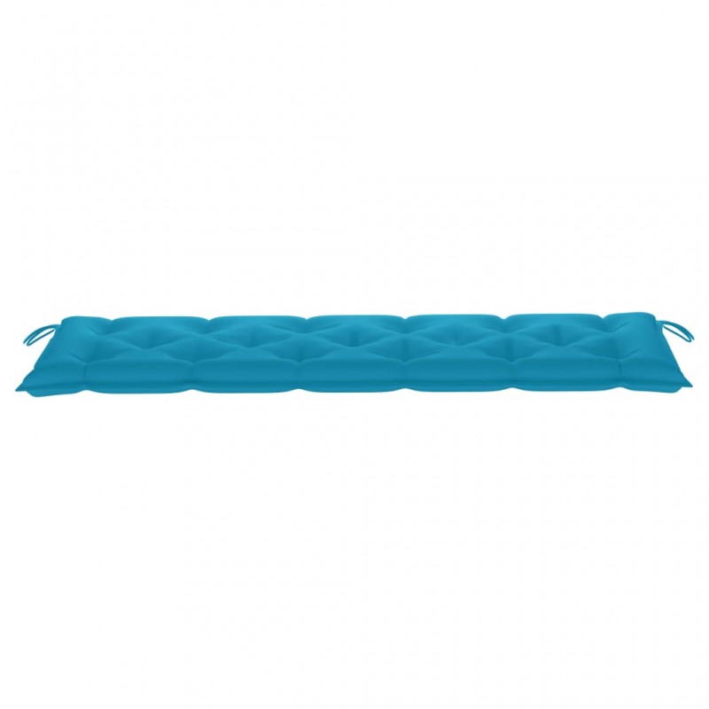 Μαξιλάρι για παγκάκι καναπέ κήπου γαλάζιο υφασμάτινο 180x50x7 εκ