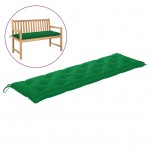 Μαξιλάρι για παγκάκι καναπέ κήπου πράσινο υφασμάτινο 180x50x7 εκ