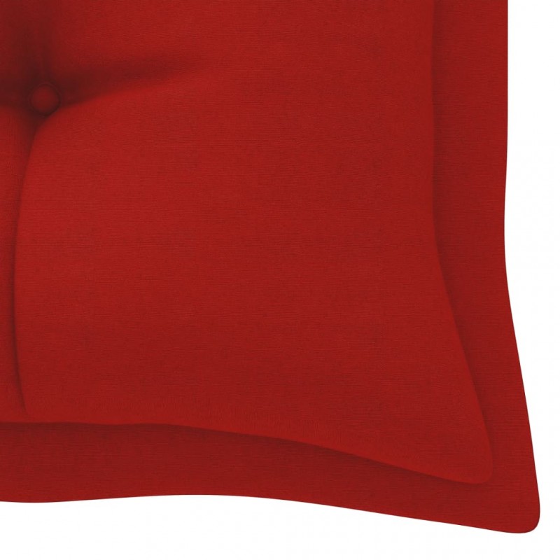 Μαξιλάρι για παγκάκι καναπέ κήπου κόκκινο υφασμάτινο 180x50x7 εκ