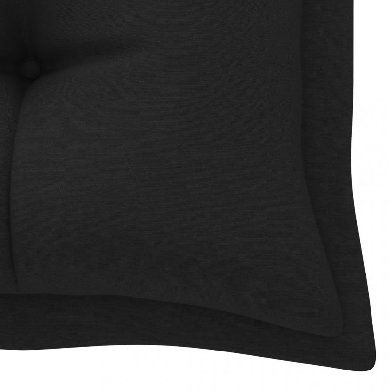 Μαξιλάρι για παγκάκι καναπέ κήπου μαύρο υφασμάτινο 180x50x7 εκ