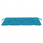 Μαξιλάρι για παγκάκι καναπέ κήπου γαλάζιο υφασμάτινο 110x50x7 εκ