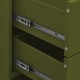 Συρταριέρα σε πράσινη λαδί απόχρωση από ατσάλι 80x35x101,5 εκ