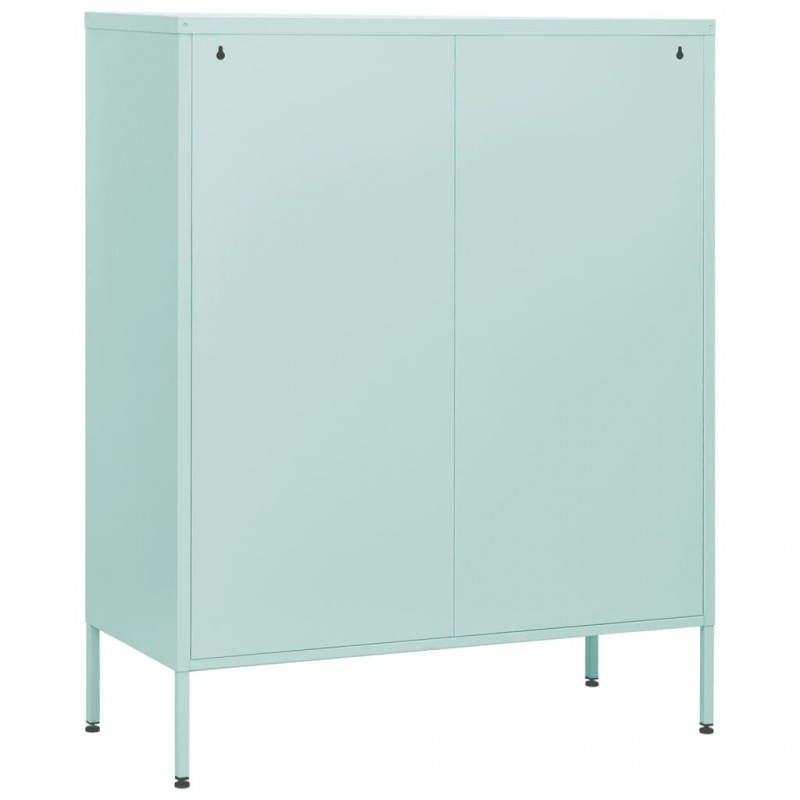 Συρταριέρα στο χρώμα της μέντας από ατσάλι 80x35x101,5 εκ