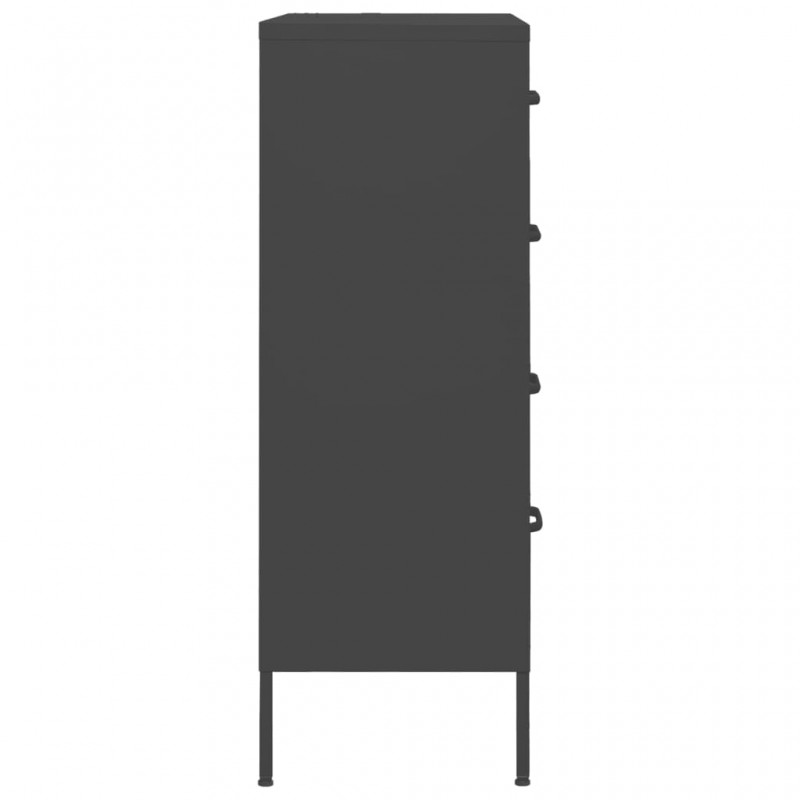 Συρταριέρα ανθρακί από ατσάλι 80x35x101,5 εκ