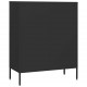 Συρταριέρα μαύρη από ατσάλι 80x35x101,5 εκ