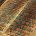 Τραπεζάκια ζιγκόν σετ δύο τεμαχίων από μασίφ ανακυκλωμένο ξύλο και βάση από σίδερο
