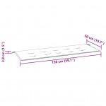 Μαξιλάρι για παγκάκι καναπέ Κήπου Κρεμ 150x50x3 εκ