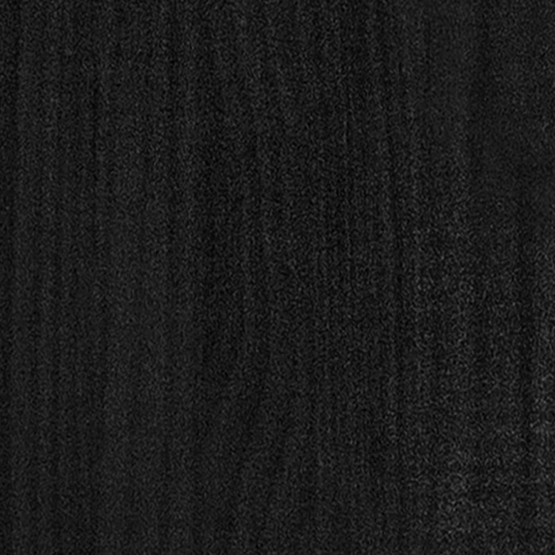 Κομοδίνο Μαύρο 40 x 31 x 40 εκ. από Μασίφ Ξύλο Πεύκου