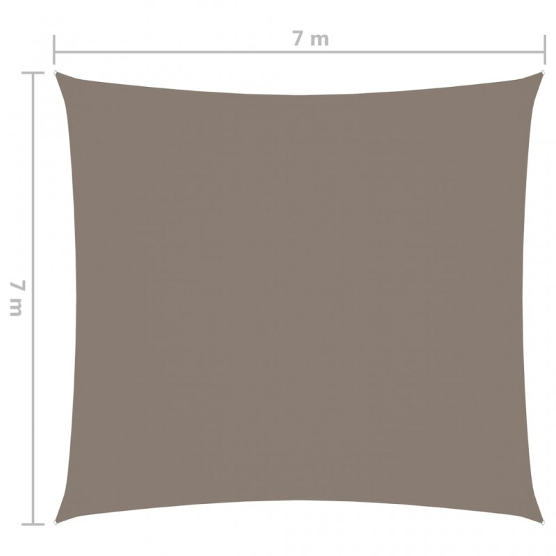 Πανί Σκίασης Τετράγωνο Taupe 7 x 7 μ. από Ύφασμα Oxford