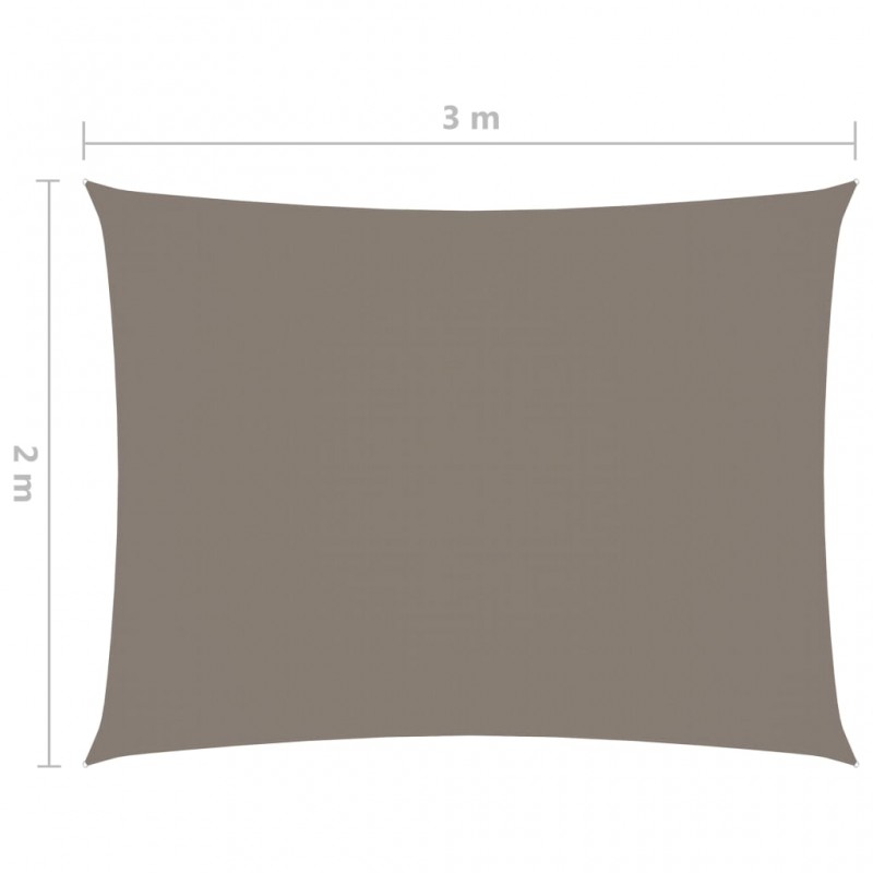 Πανί Σκίασης Ορθογώνιο Taupe 2 x 3 μ. από Ύφασμα Oxford