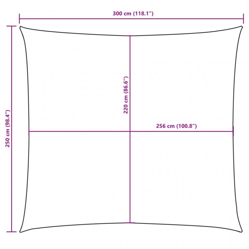 Πανί Σκίασης Ορθογώνιο Taupe 2,5 x 3 μ. από Ύφασμα Oxford