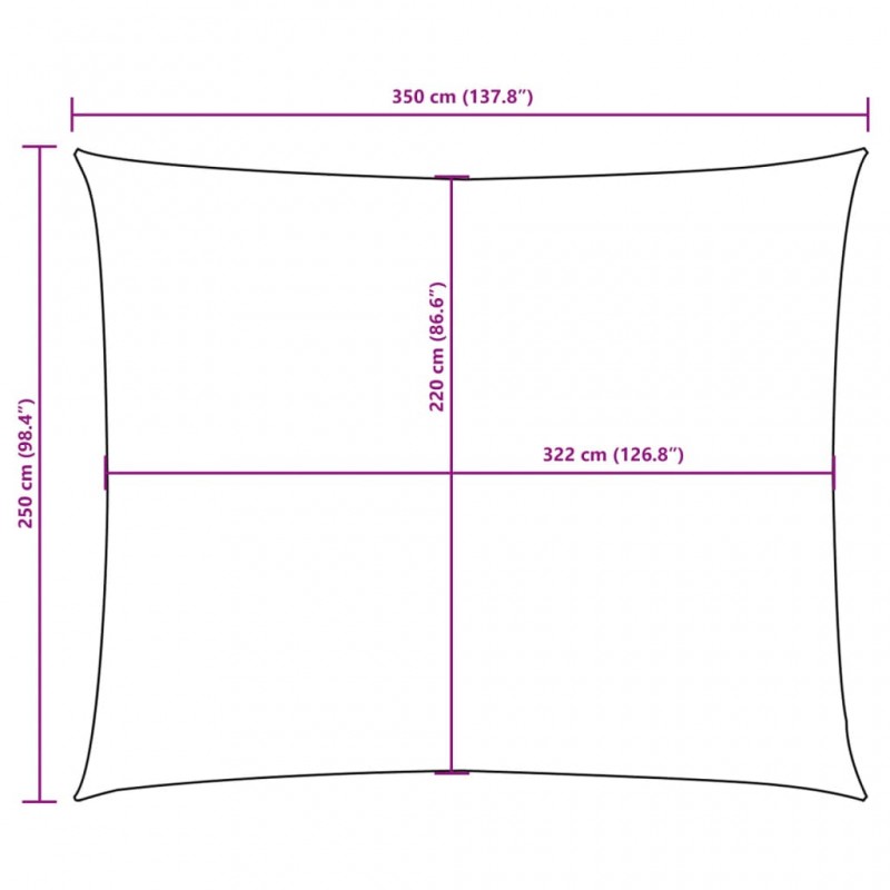 Πανί Σκίασης Ορθογώνιο Taupe 2,5 x 3,5 μ. από Ύφασμα Oxford