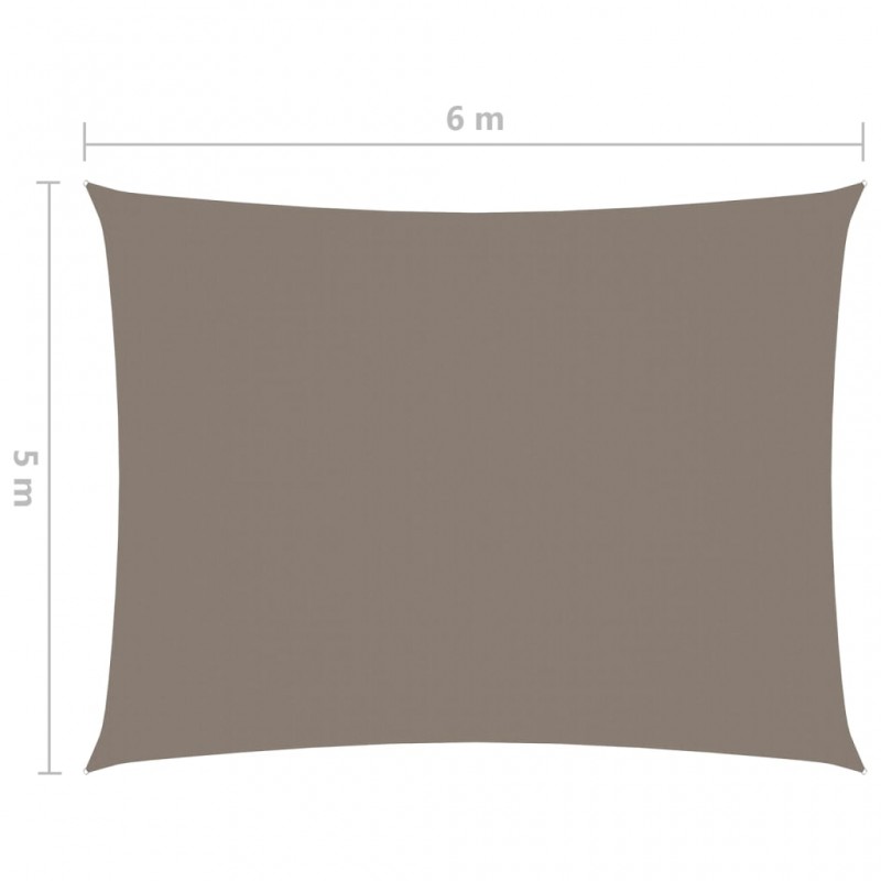 Πανί Σκίασης Ορθογώνιο Taupe 5 x 6 μ. από Ύφασμα Oxford